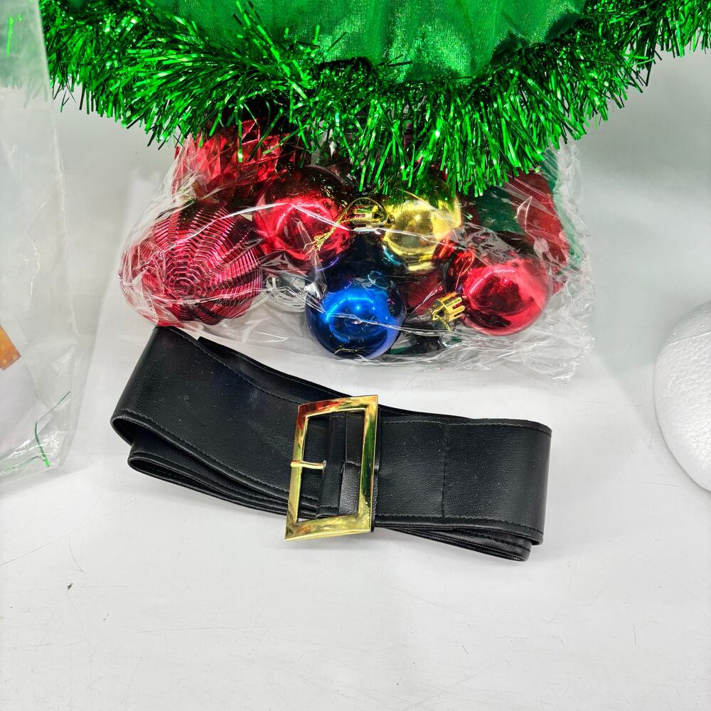 Christmas Tree Dress Costume Womens Size XL Ornaments Star Holiday - Picture 6 of 16